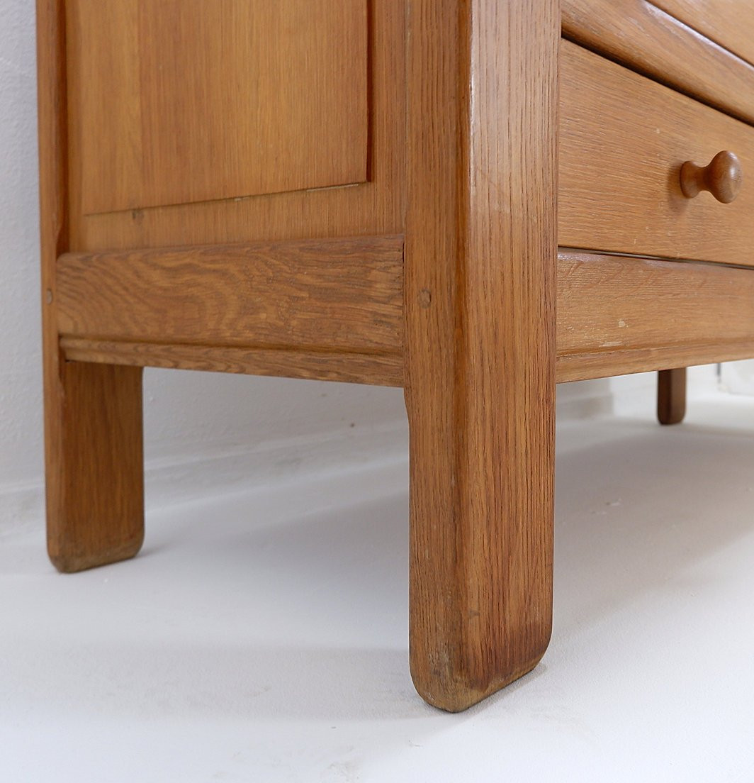 Solid Wood Chest Of Drawers In Pierre Chapo Style - 1960s-photo-3