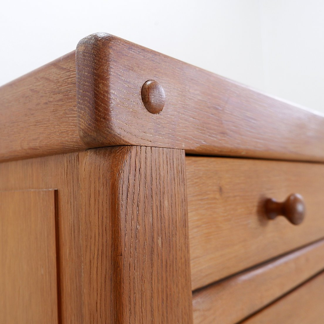 Solid Wood Chest Of Drawers In Pierre Chapo Style - 1960s-photo-8