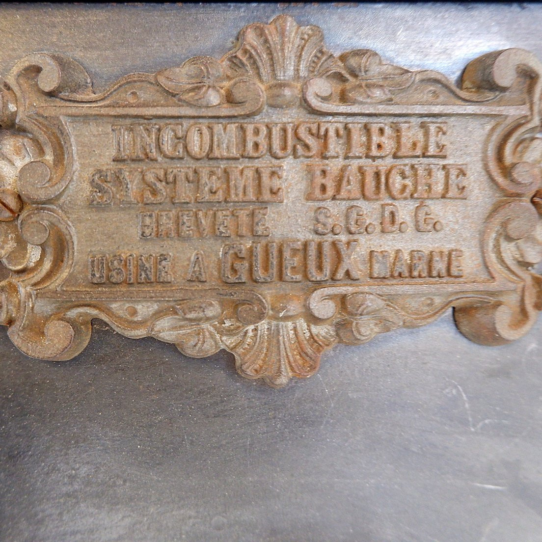 Antique Safe, “incombustible Bauche”, Early 20th Century-photo-7