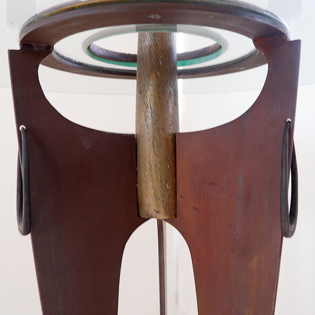 Vincent Wegnez Sculptural Console In Bronze And Glass - Belgium 20th Century-photo-1