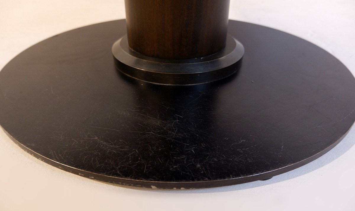 Round Dining Table In Macassar Ebony ø 128 Cm-photo-2