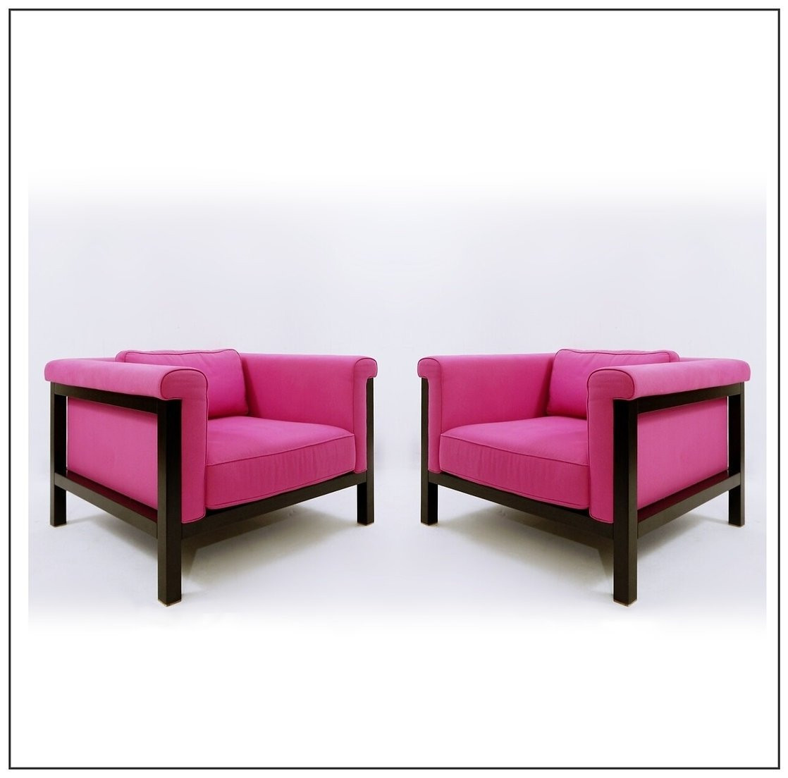 Pair Of “livorno - 800 Luxury Series” Armchairs By Jules Wabbes For Bullo-photo-4