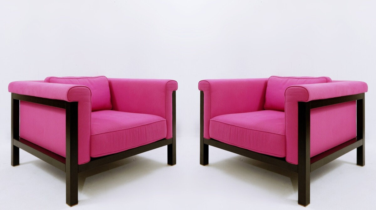 Pair Of “livorno - 800 Luxury Series” Armchairs By Jules Wabbes For Bullo