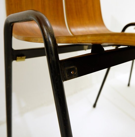 Swiss "ga" Chairs By Hans Bellmann For Horgen-glarus, 1960s - Set Of 3 -photo-3