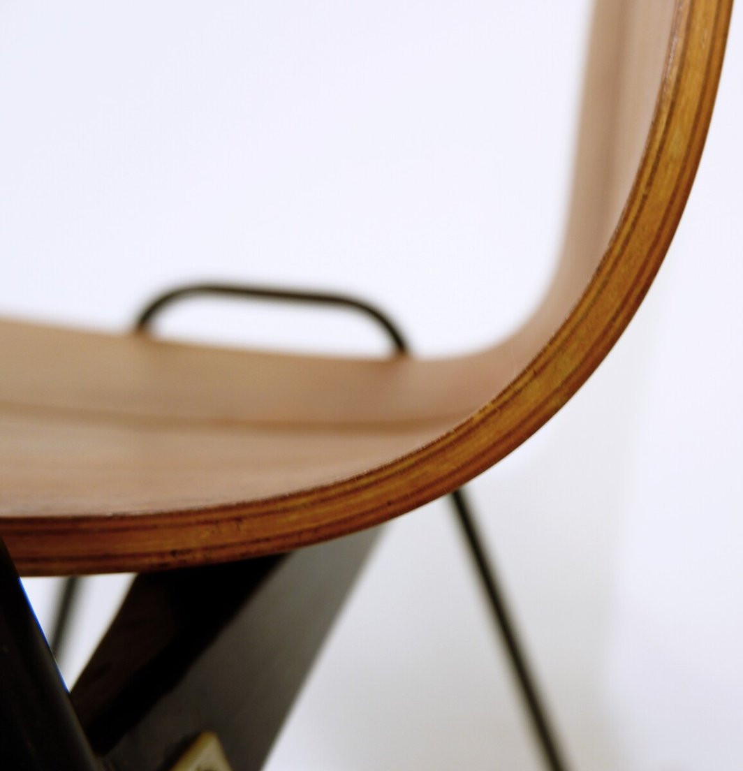 Swiss "ga" Chairs By Hans Bellmann For Horgen-glarus, 1960s - Set Of 3 -photo-8