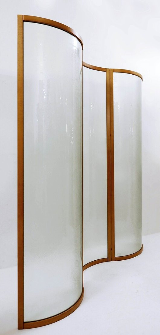 Paravent / Séparateur de pièce en verre « Voyeur » par Vittorio Livi pour Fiam - Années 1990-photo-3