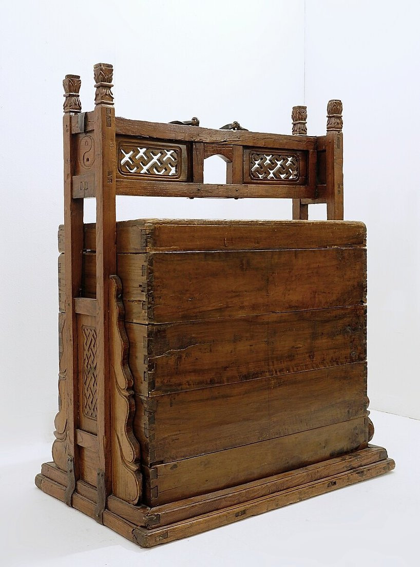 Antique Asian Chinese Dowry Trunk, 1900s-photo-8