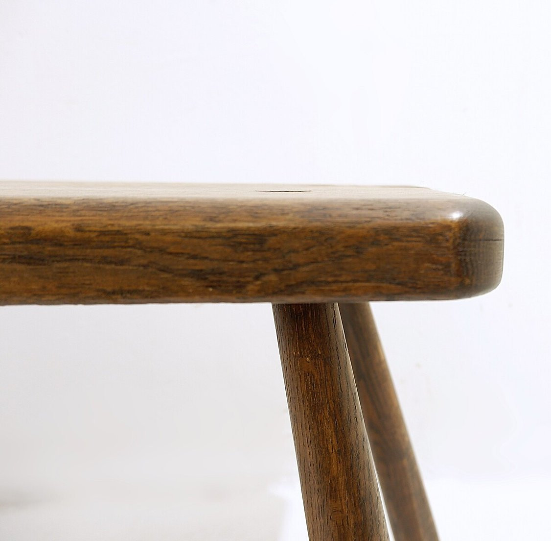 Mid-century Brutalist Solid Wood Side Table - 1960s-photo-7