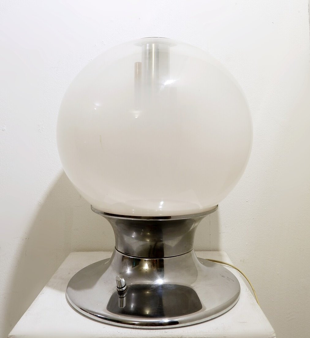 Italian Globe Table Lamp By Angelo Brotto - Murano, 1960s-photo-6