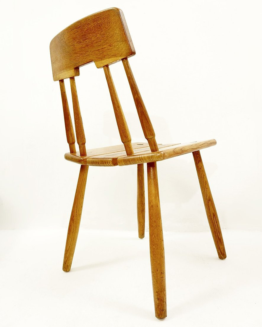Pair Of Carl-gustav Boulogner Chairs Produced By Ab Bröderna Wigells Stolfabrik 1960-photo-2