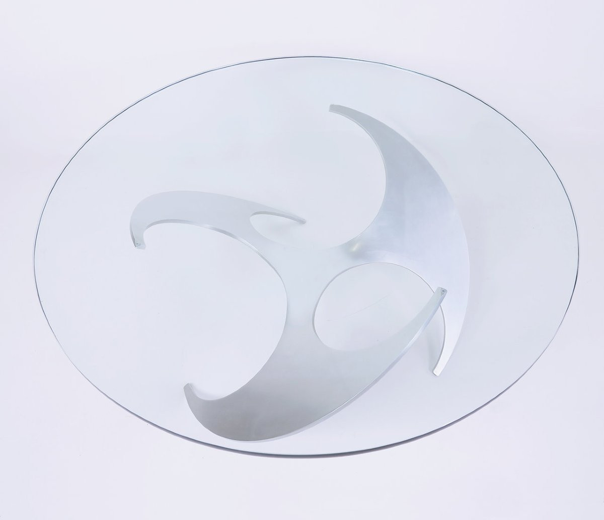 Aluminum “propeller” Coffee Table, Knut Hesterberg For Ronald Schmitt 1960s-photo-2