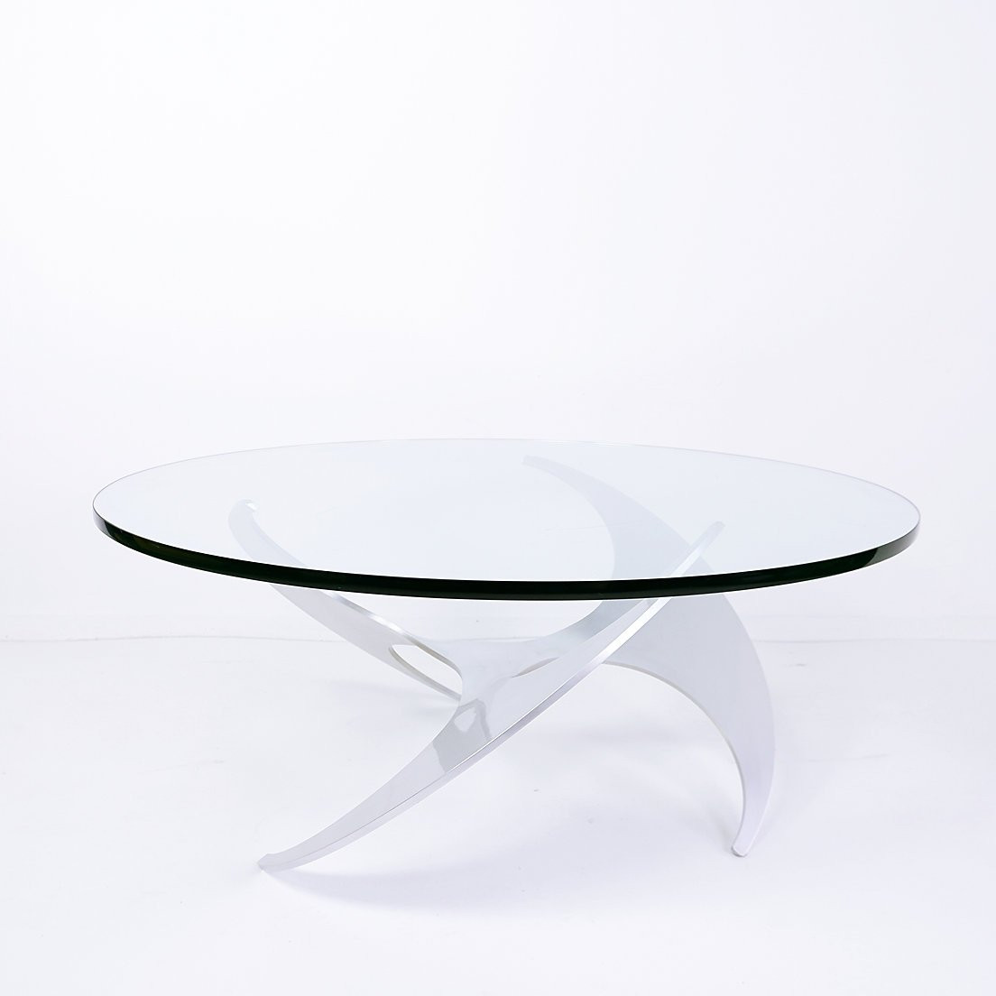 Aluminum “propeller” Coffee Table, Knut Hesterberg For Ronald Schmitt 1960s-photo-3