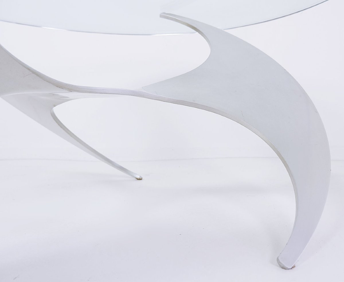 Aluminum “propeller” Coffee Table, Knut Hesterberg For Ronald Schmitt 1960s-photo-4