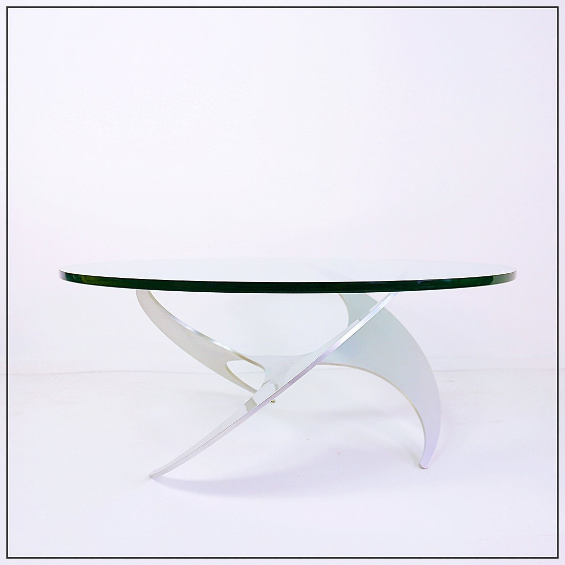 Aluminum “propeller” Coffee Table, Knut Hesterberg For Ronald Schmitt 1960s