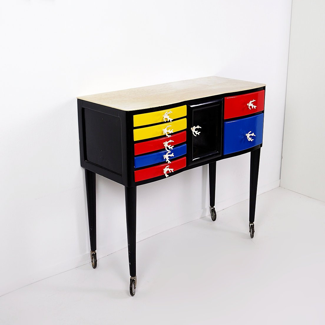 Cabinet dentaire en bois laqué « Couleurs Mondrian »-photo-3