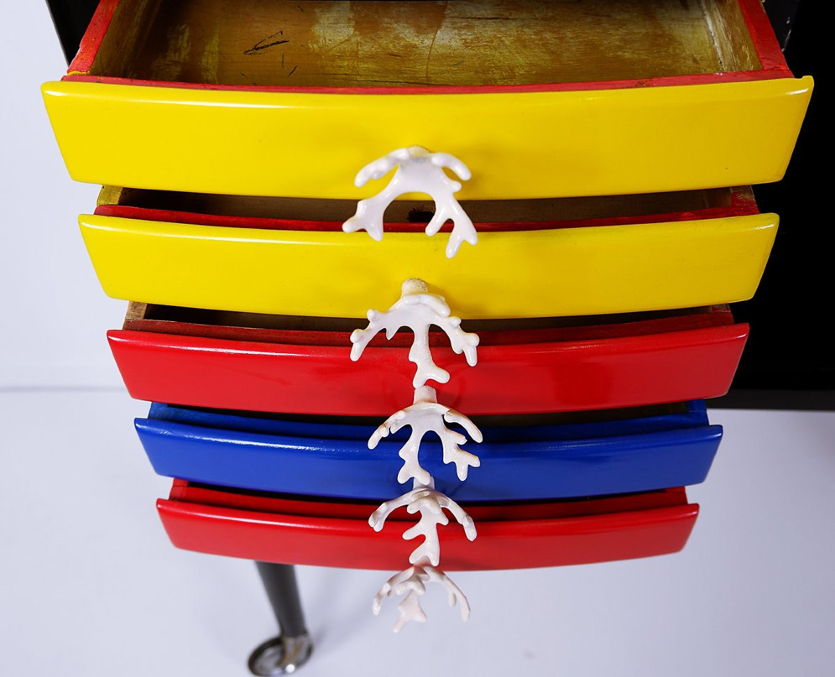 Cabinet dentaire en bois laqué « Couleurs Mondrian »-photo-6