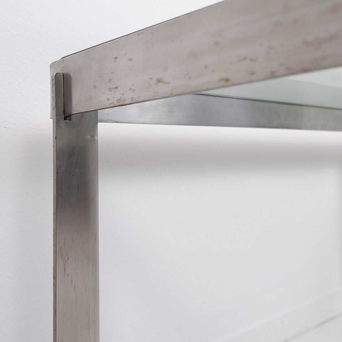 T113 Coffee Table In Steel And Thick Crystal By Osvaldo Borsani For Tecno, 1970s-photo-4