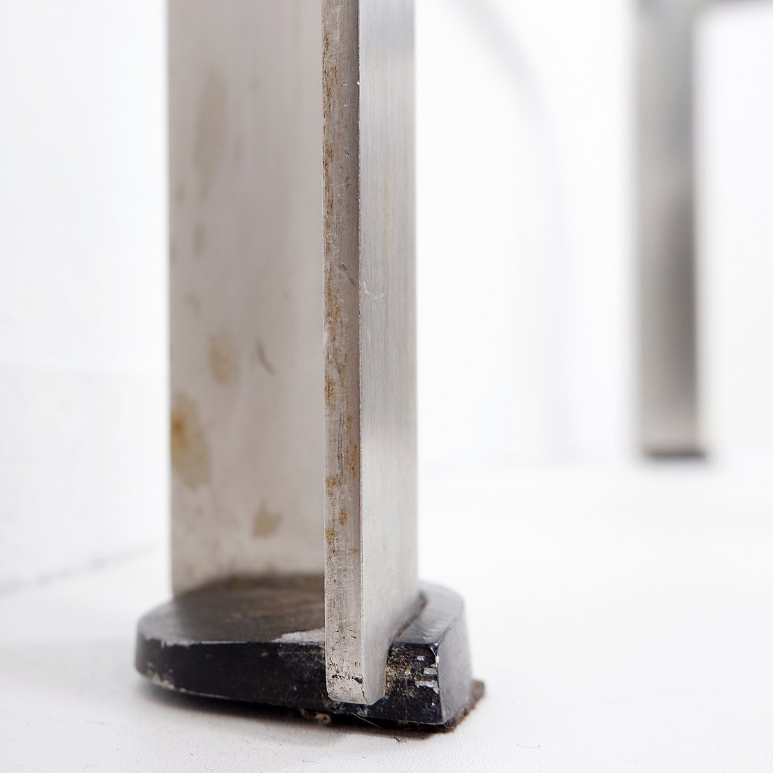 T113 Coffee Table In Steel And Thick Crystal By Osvaldo Borsani For Tecno, 1970s-photo-7
