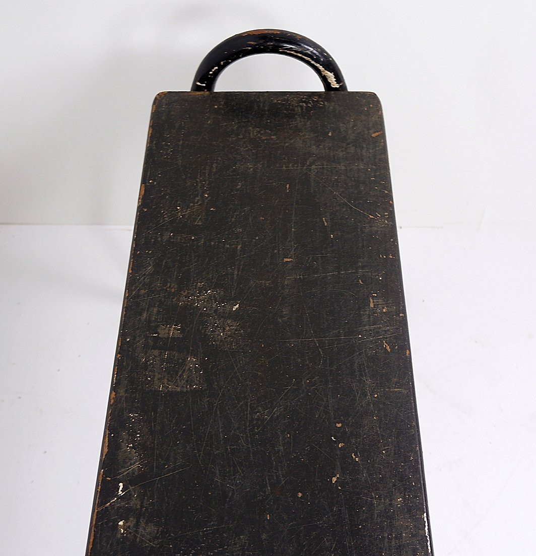 Tubax Bench In Black Wood And Metal - Minimalist Design - 1950s-photo-5