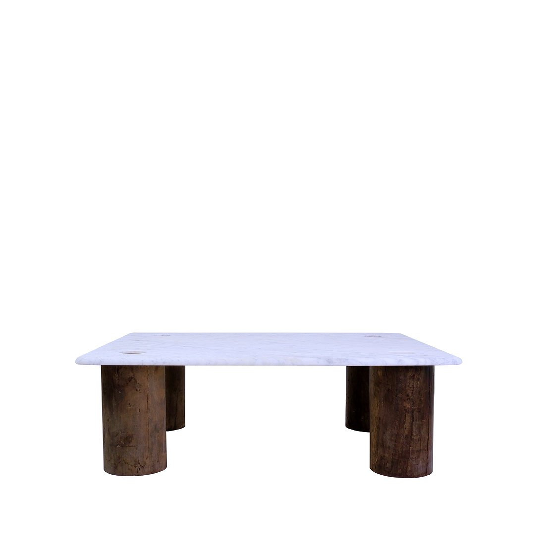 Unique Marble And Wood Coffee Table - Belgian Creation-photo-2