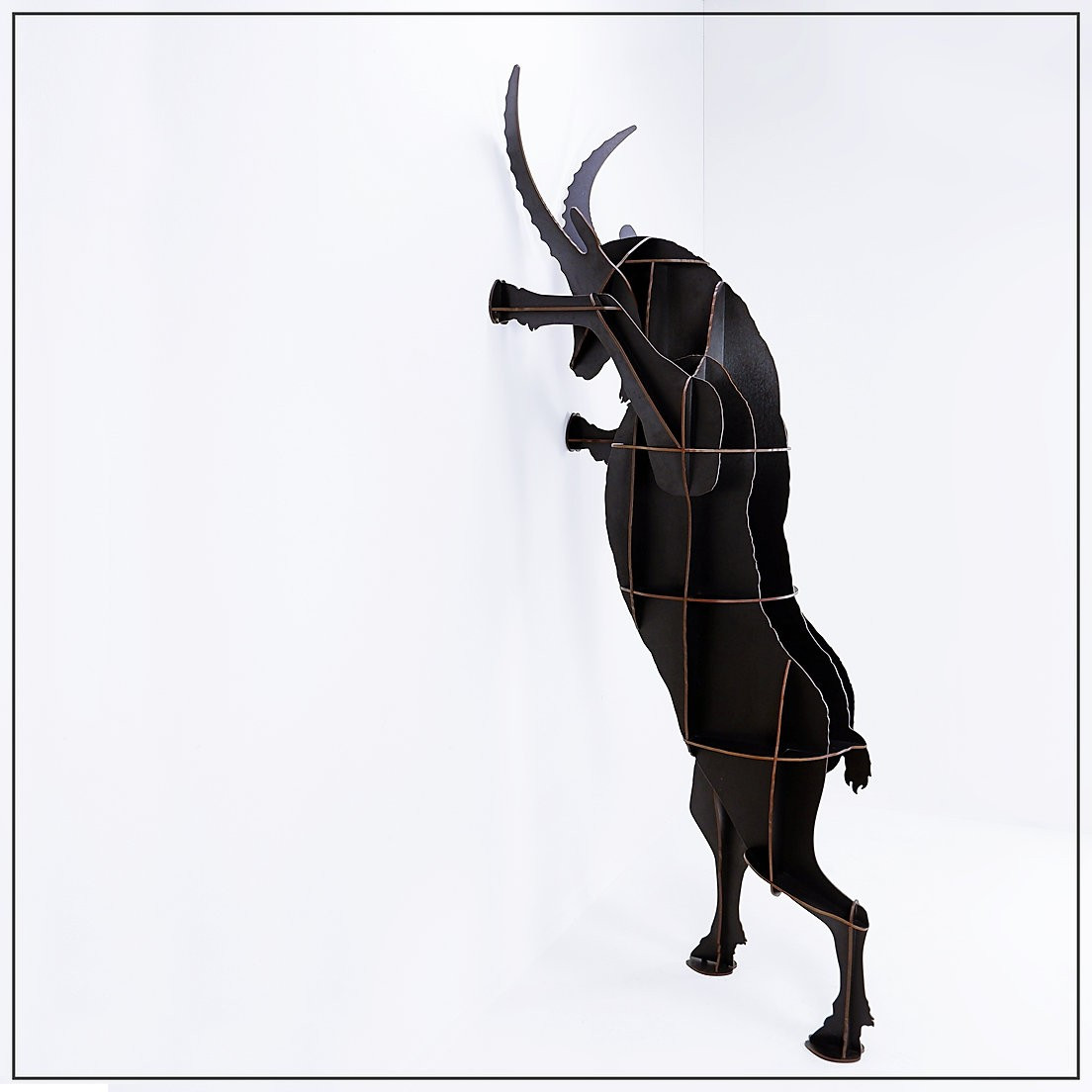 Rangement mural Fausto « Ibex » noir brossé par Ibride - Benoit Convers - France
