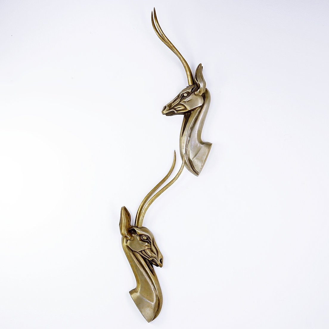 Pair Of Anodized Aluminum "gazelles" Wall Sculptures By Pendergast - 1960s-photo-4