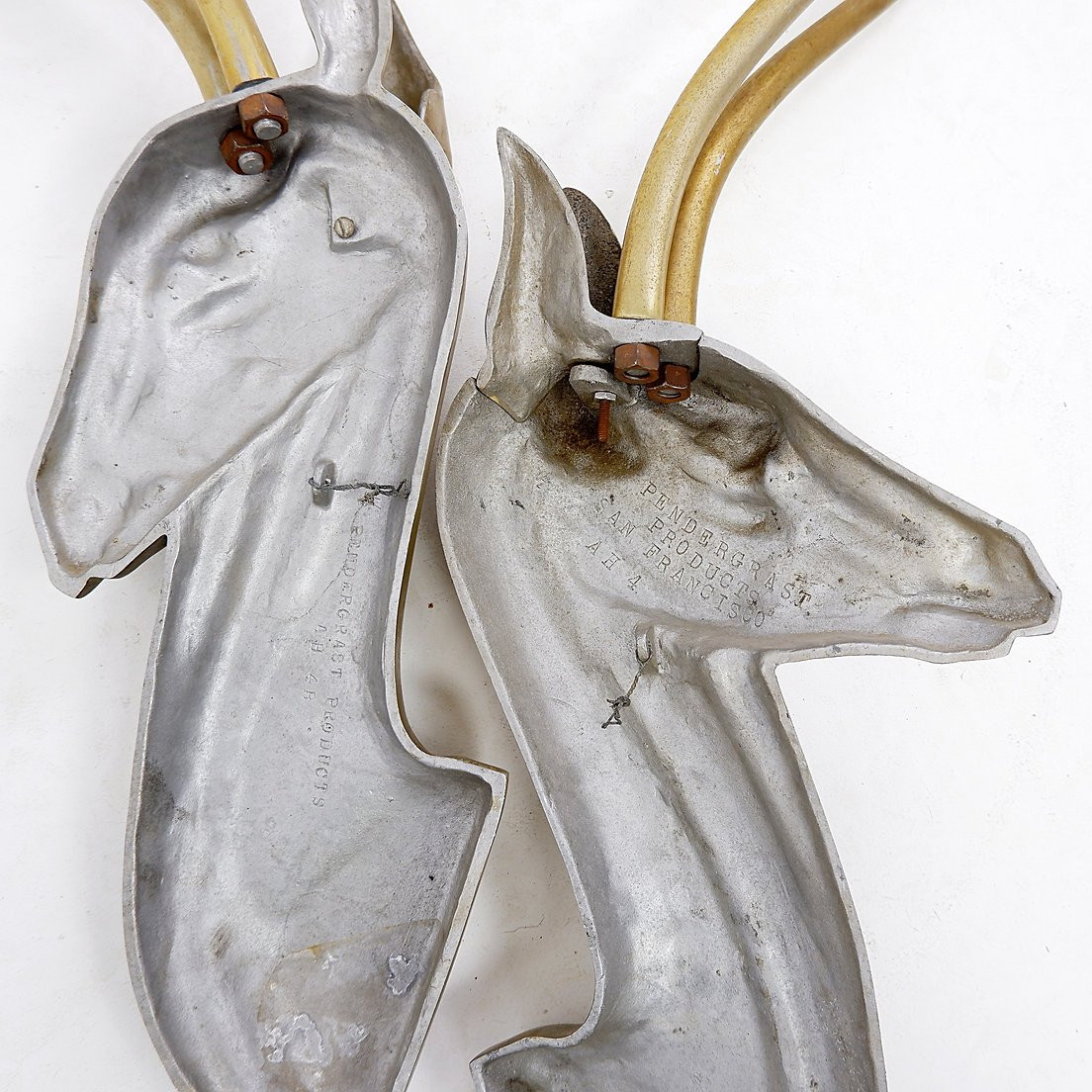 Pair Of Anodized Aluminum "gazelles" Wall Sculptures By Pendergast - 1960s-photo-2