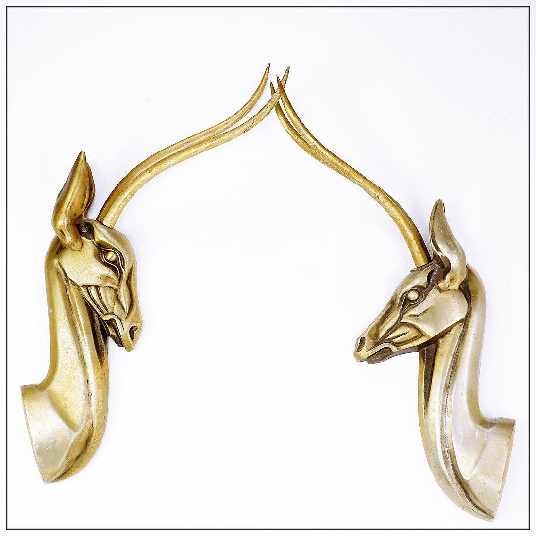 Pair Of Anodized Aluminum "gazelles" Wall Sculptures By Pendergast - 1960s