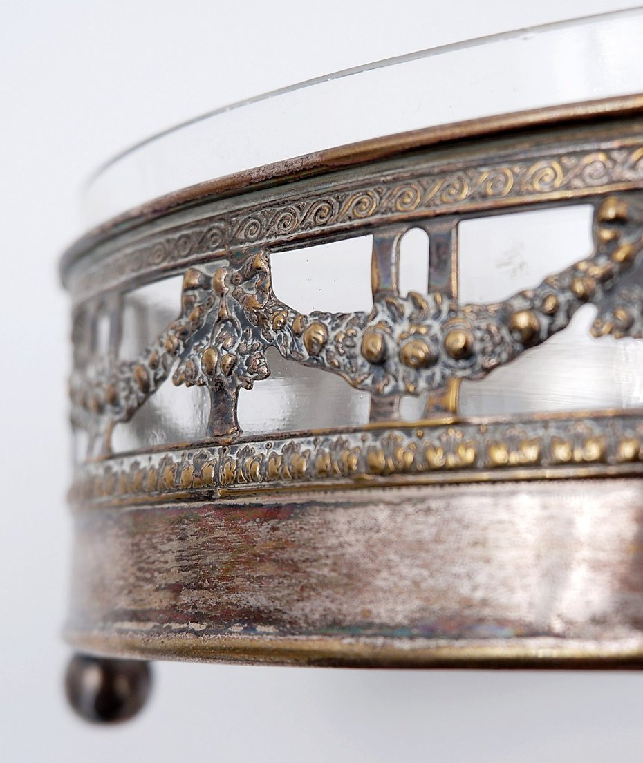 Oval Centerpiece In Louis XVI Nickel Silver - 19th Century-photo-3
