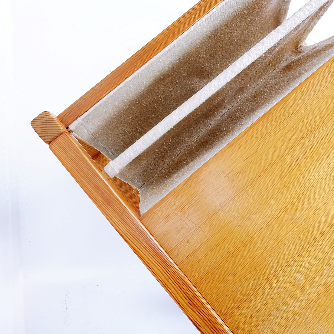 Bohemian Pine Coffee Table With Magazine Rack, Karin Möbring For Ikea, 1970s-photo-3