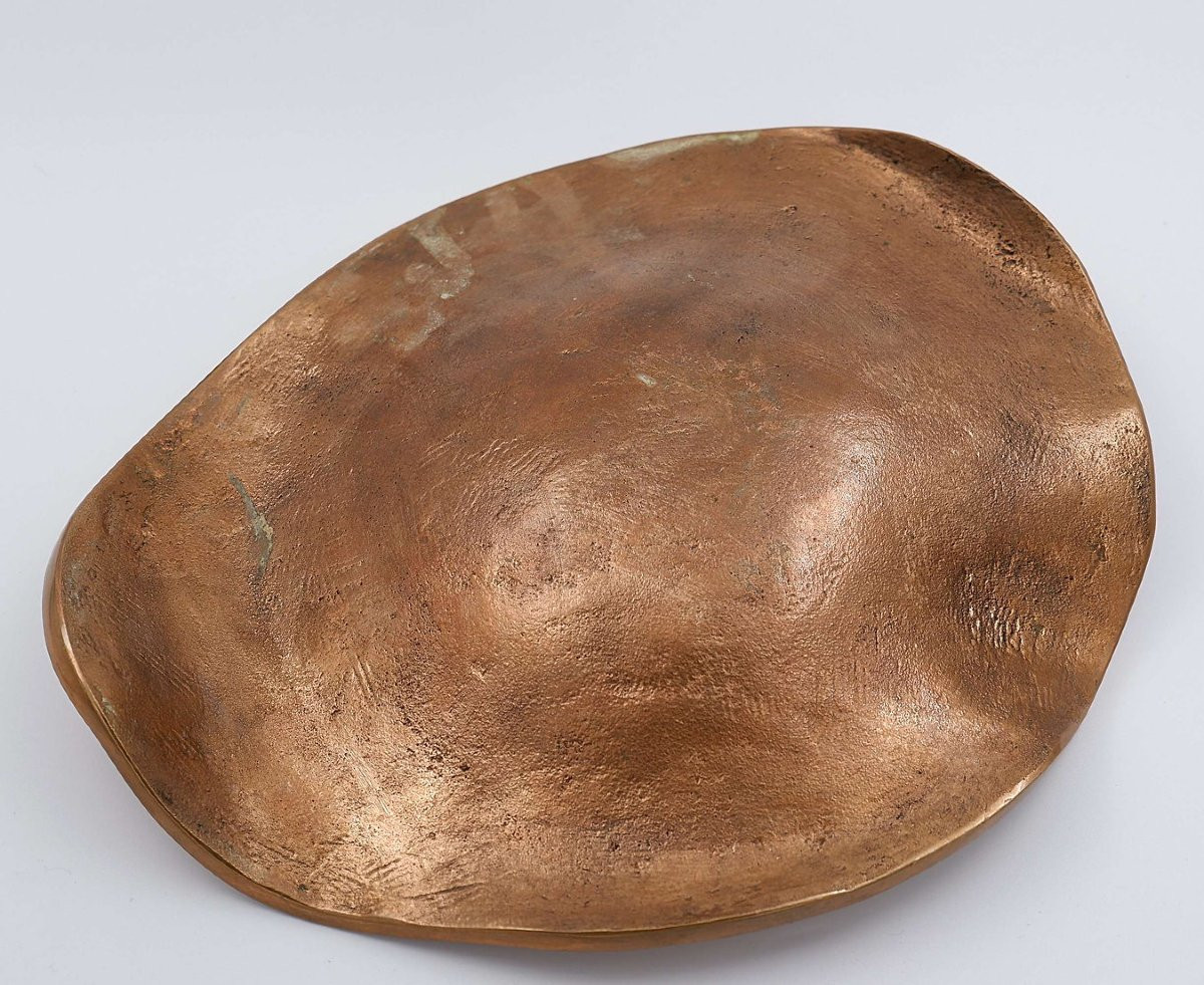 Vide-Poches / Plat Sculptural en Bronze de style Michel Jaubert - 1970-photo-6