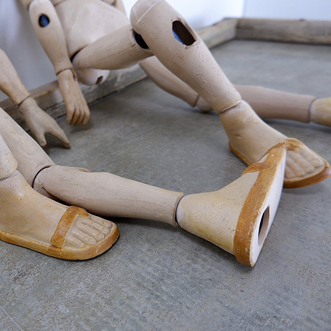 Pair Of Articulated Terracotta Mannequins-photo-7
