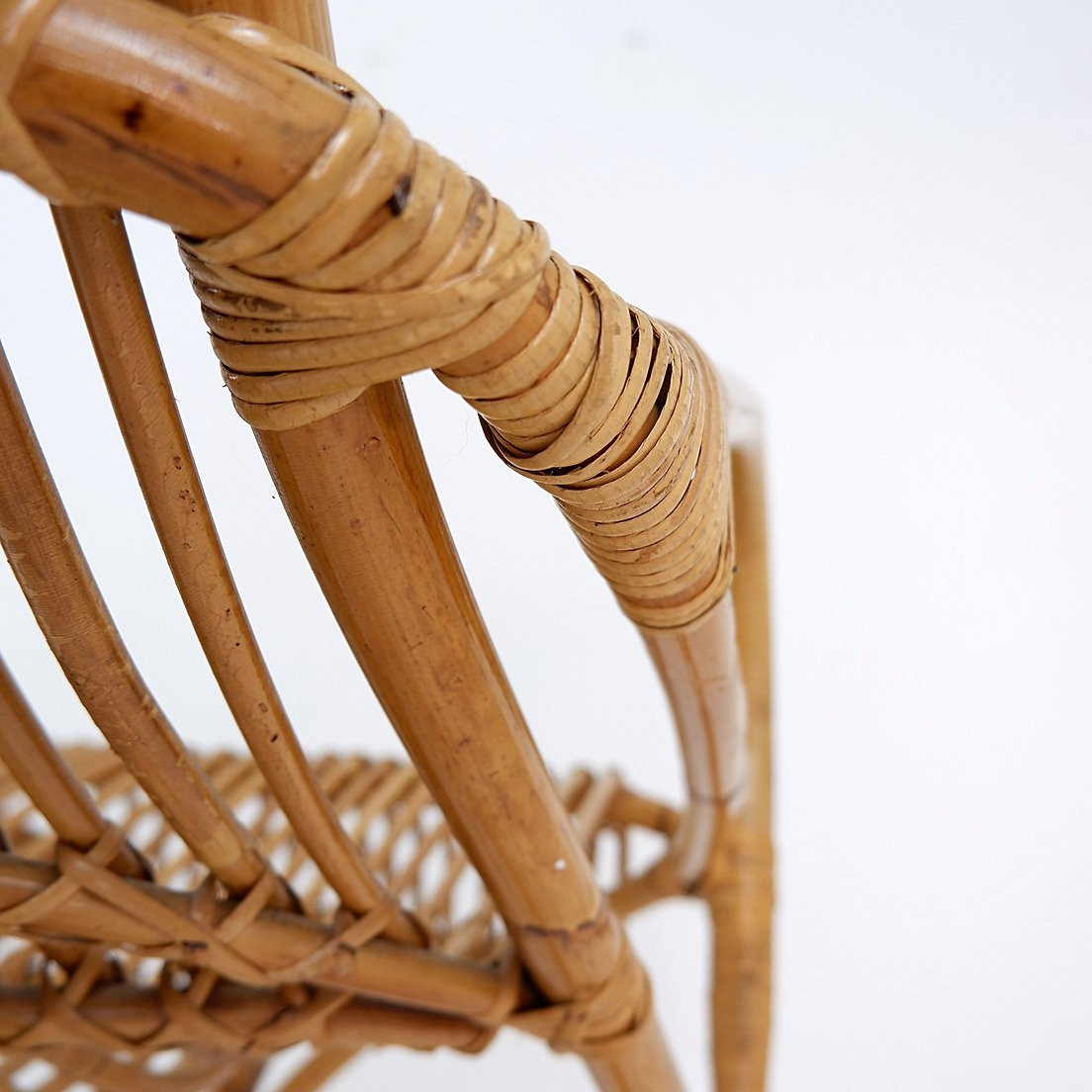Bamboo Armchair Attributed To Tito Agnoli, 1960-photo-8