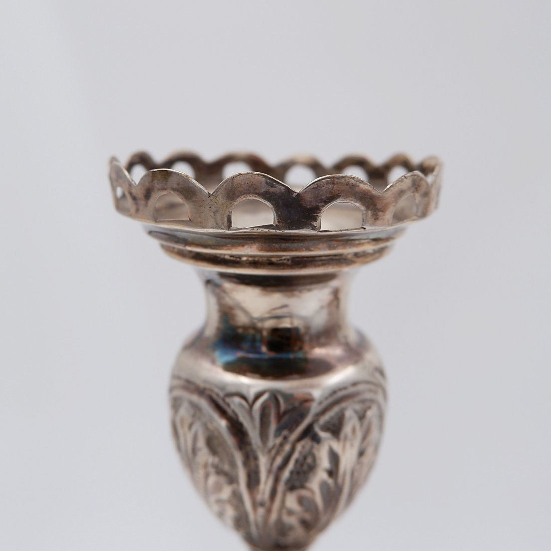 Pair Of Large 19th Century Silver Candlesticks -photo-3