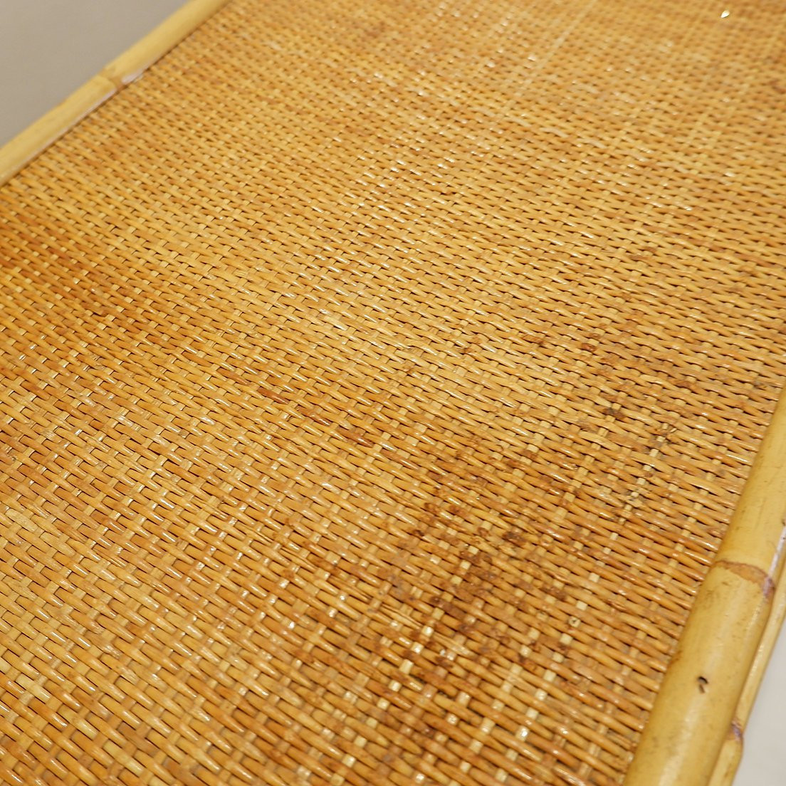 2-door And Drawer Rattan And Wicker Cabinet - 1960s-photo-5