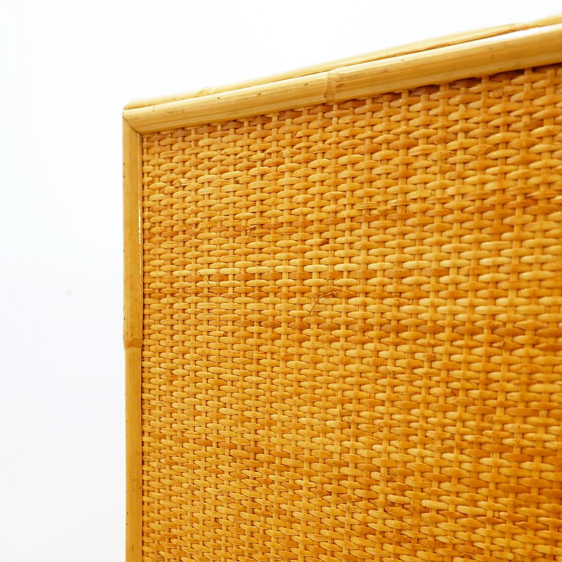 2-door And Drawer Rattan And Wicker Cabinet - 1960s-photo-8