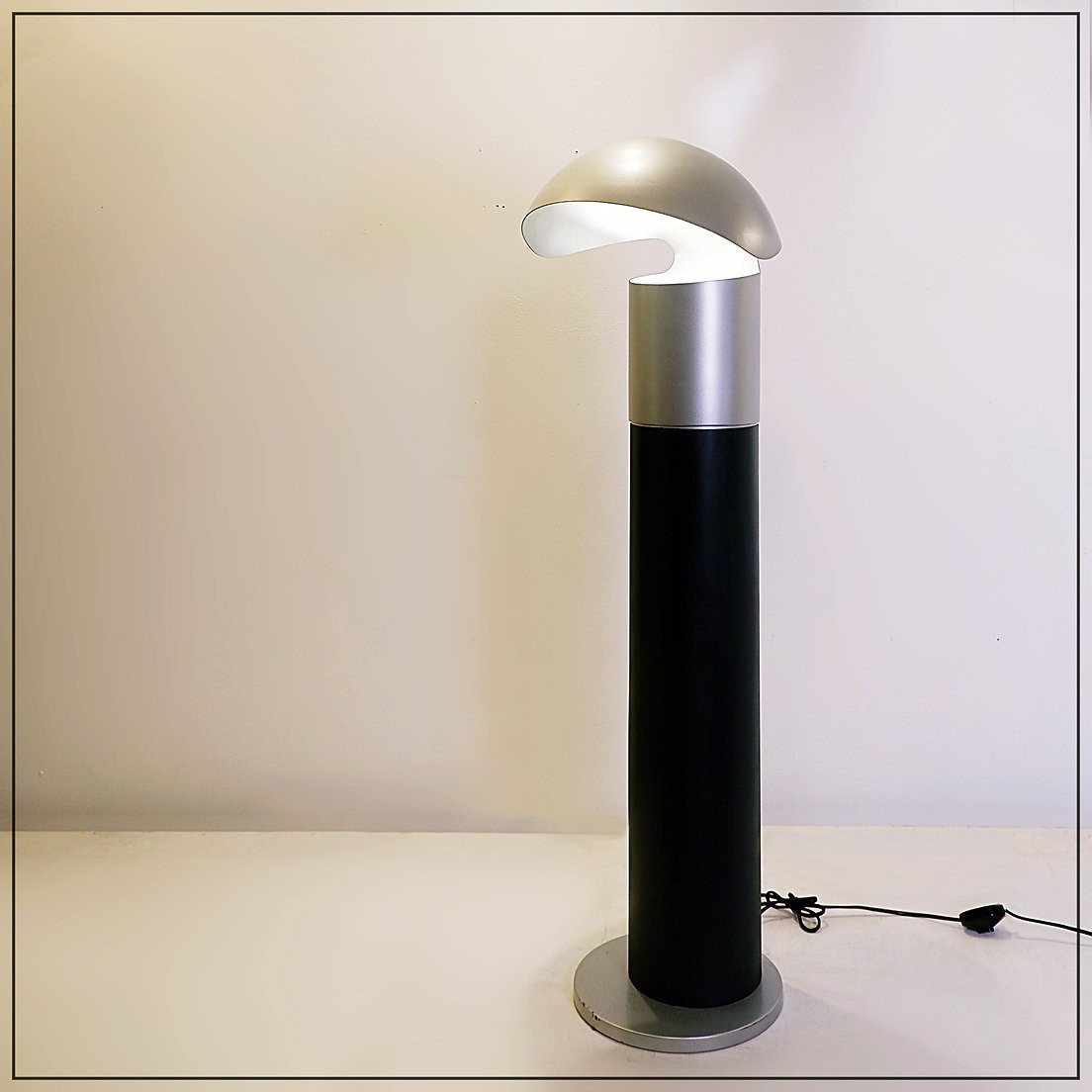Lacquered Metal Floor Lamp, Franco Buzzi Ceriani Style