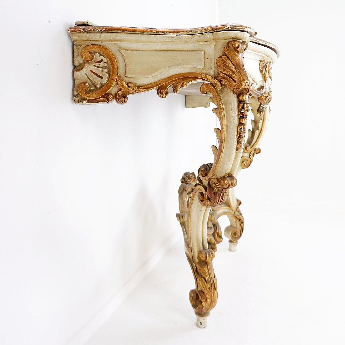 Jardinière console en bois sculpté de style Louis XVI, Italie, XIXe siècle-photo-7
