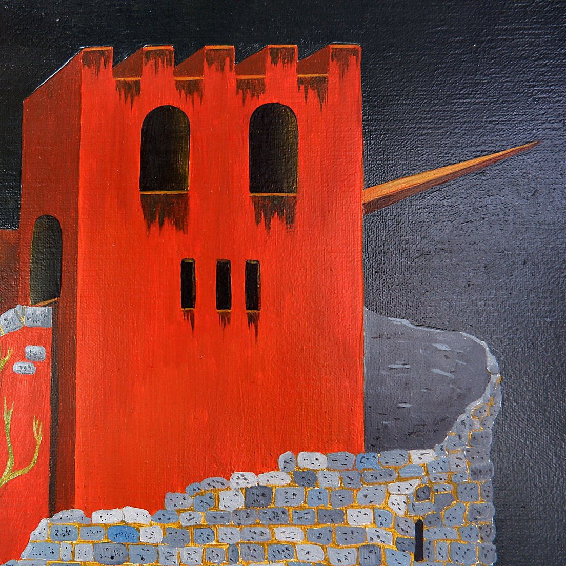 “the Island Of Silence” Oil On Canvas - Raucq Christian (1947)-photo-3