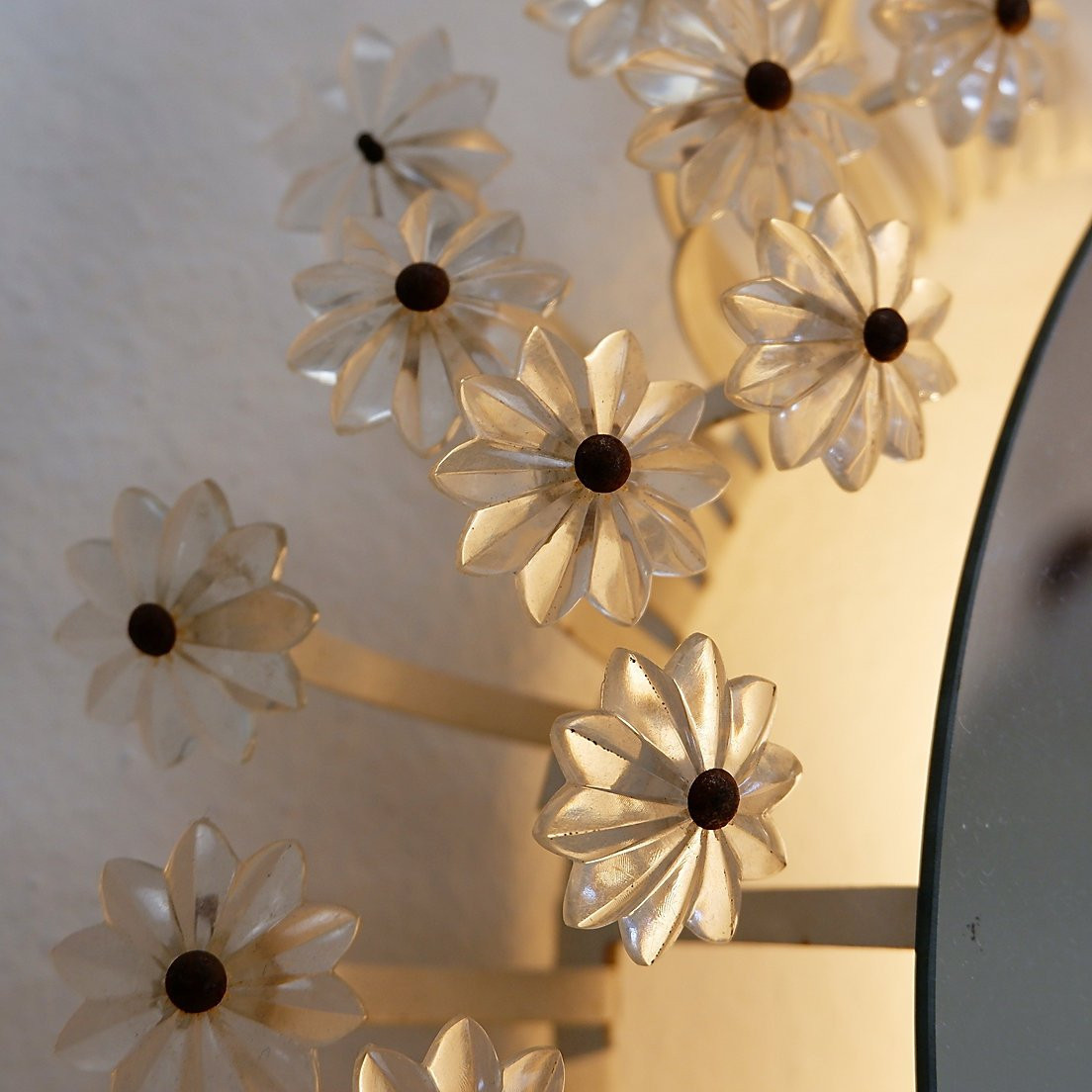 Illuminated  Flower Mirror (ø 30 Cm) By Emil Stejnar For Rupert Nikoll-photo-5