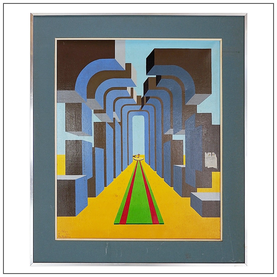 “calpe” Oil On Canvas Dated And Signed - Ph. Meskens, 1974