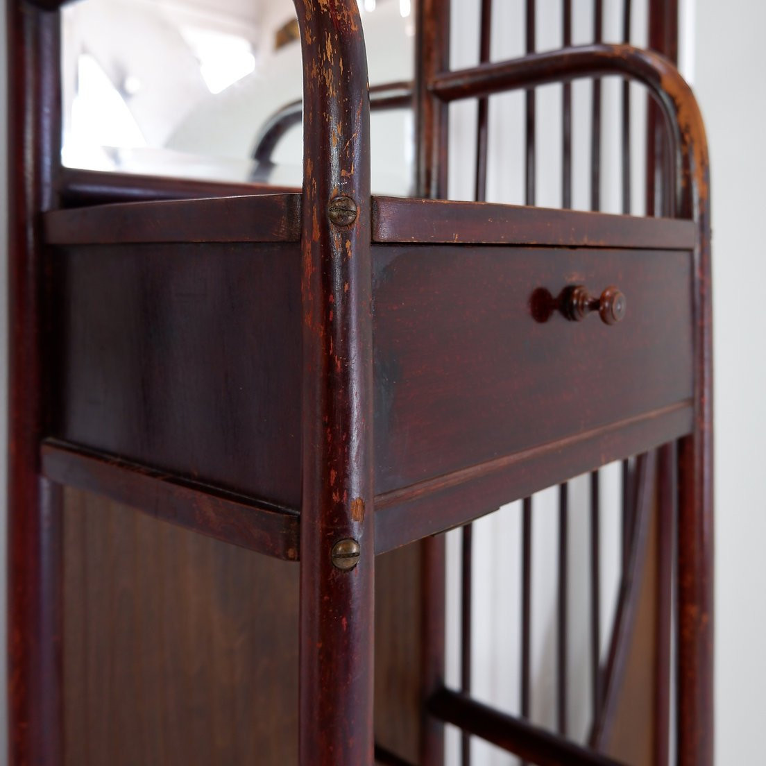 Thonet Art Nouveau Wall Coat Rack, Vienna, Circa 1900-photo-3