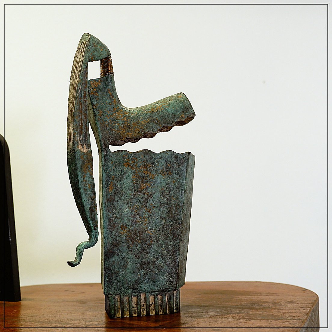 Vintage Bronze Sculpture Stamped Pl 87-photo-5