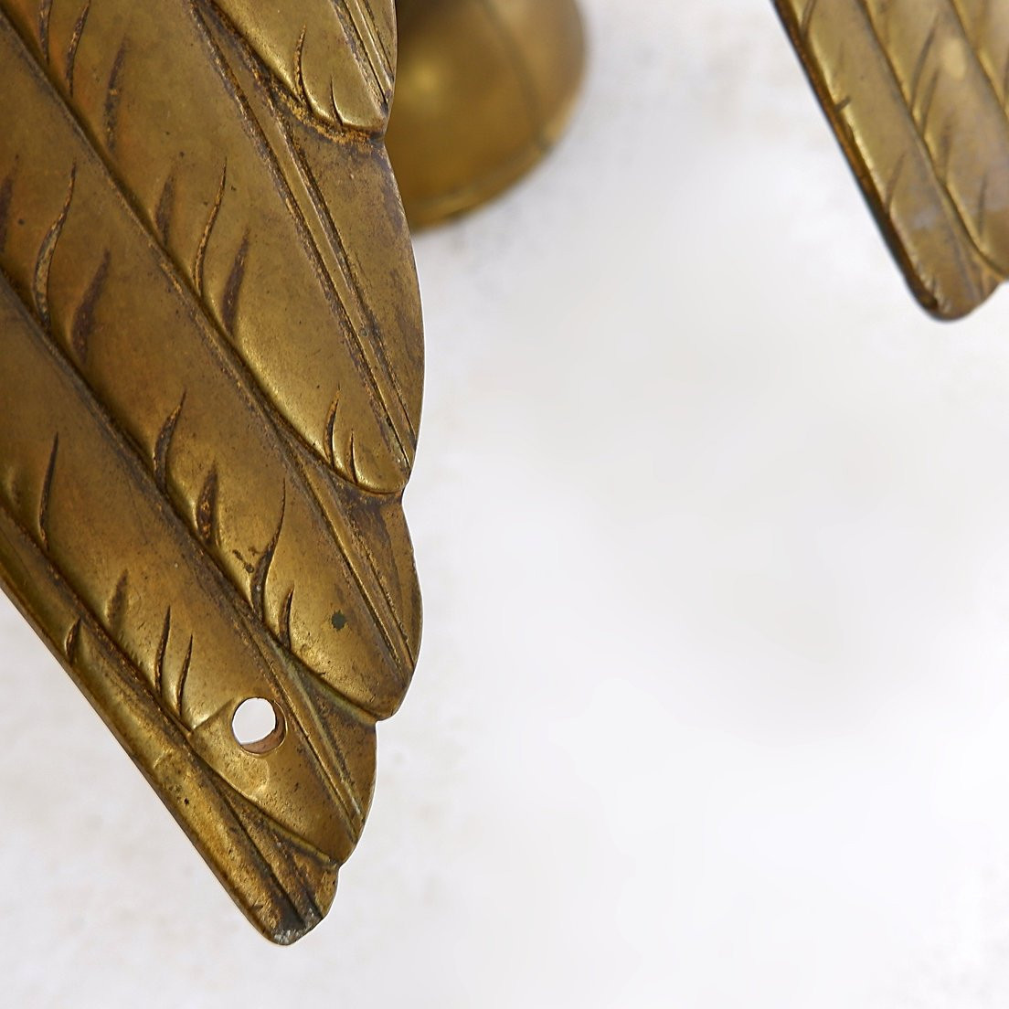 Pupitre ancien en bronze coulé, haut-relief représentant un aigle-photo-5
