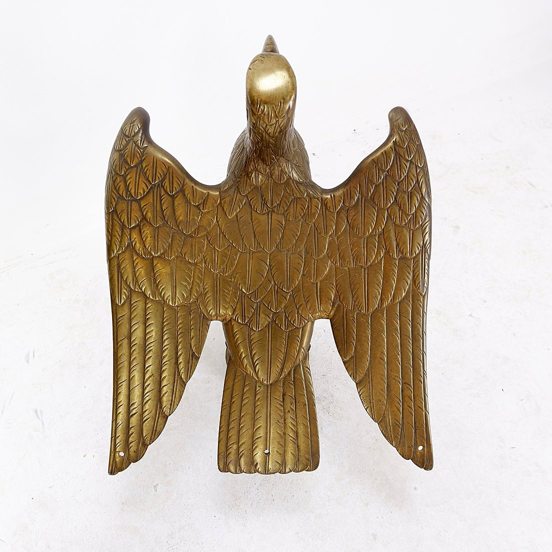 Pupitre ancien en bronze coulé, haut-relief représentant un aigle-photo-8