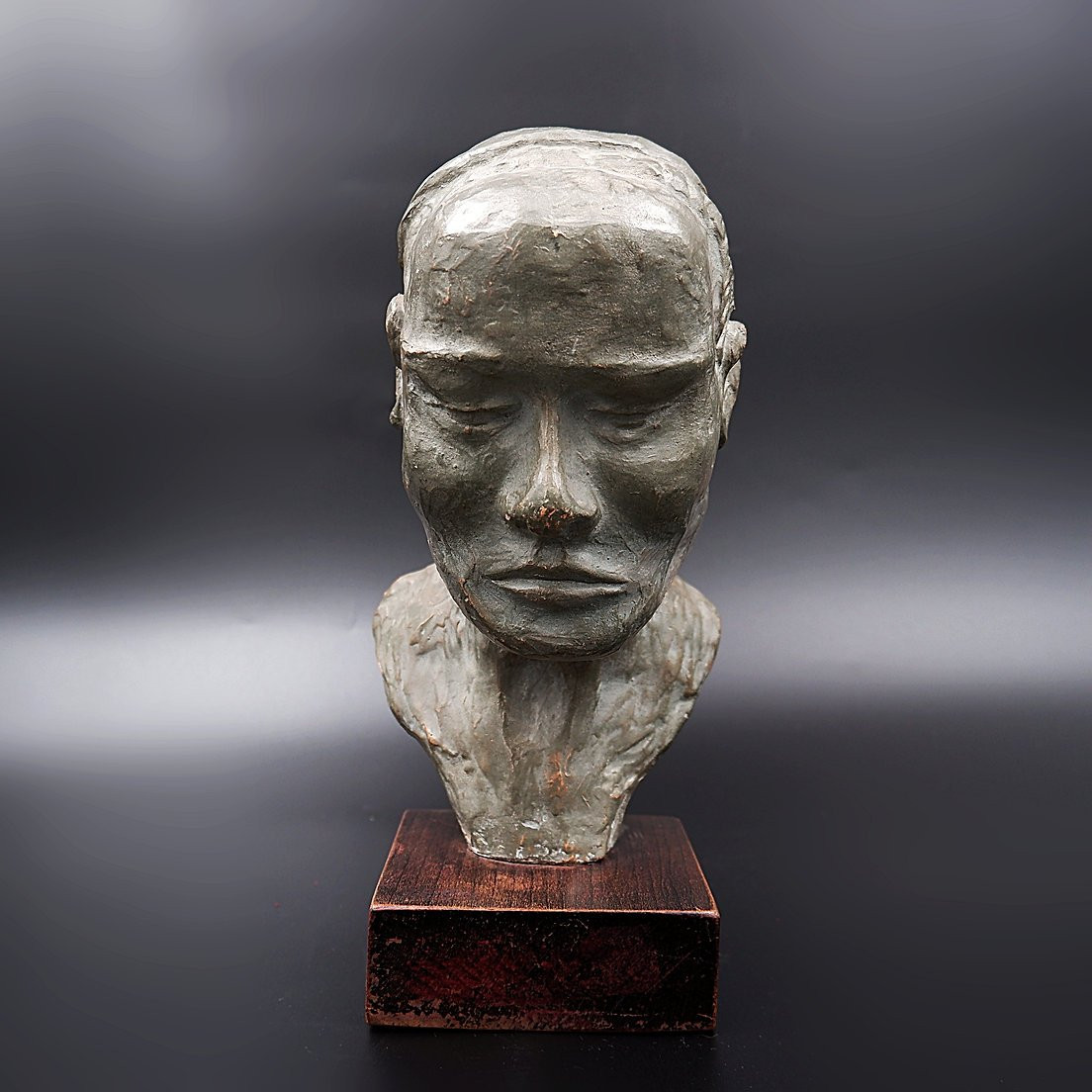 Paul Sersté (1910 - 2000) Sculpture "mandarin's Head" In Terracotta-photo-2