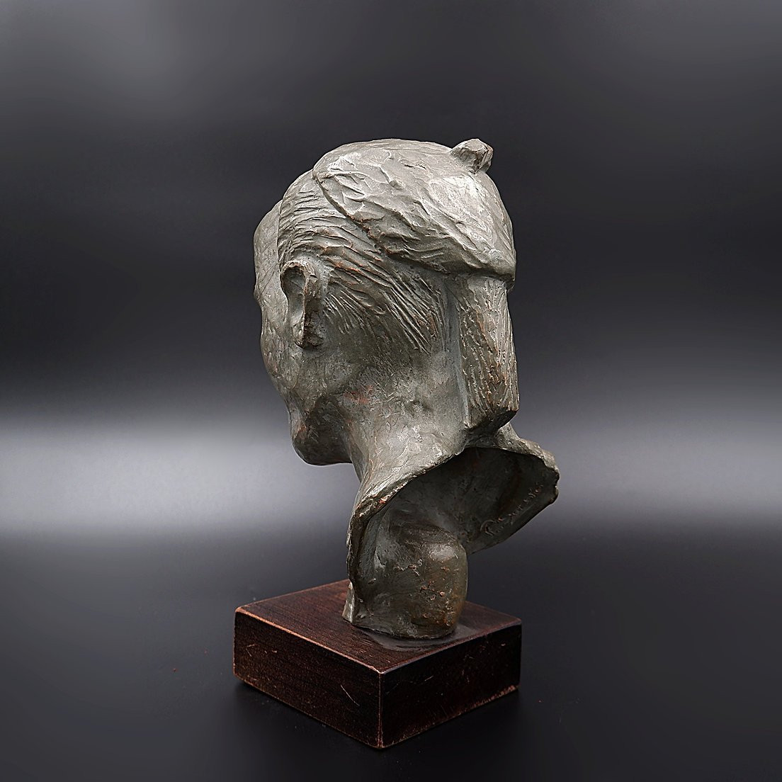 Paul Sersté (1910 - 2000) Sculpture "mandarin's Head" In Terracotta-photo-3