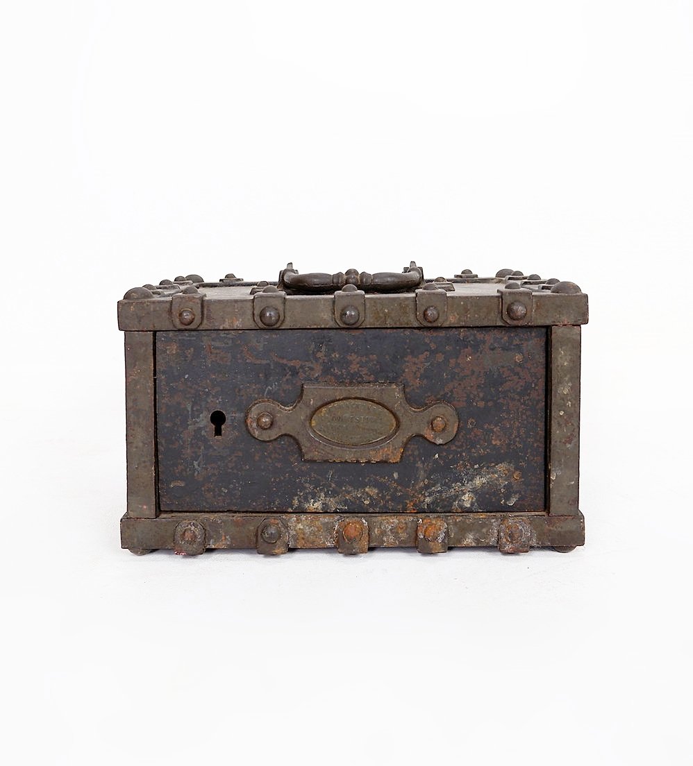 Coffre-fort ancien Bauche en fonte incombustible, Nord-Est de la France, 1865-photo-2