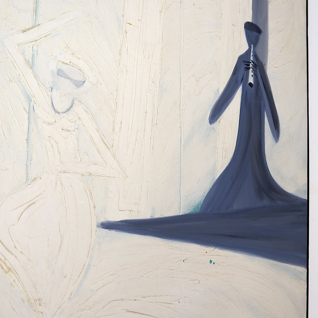 « La danse du temps » R. Londot, peinture sur toile - Belgique 1968-photo-1