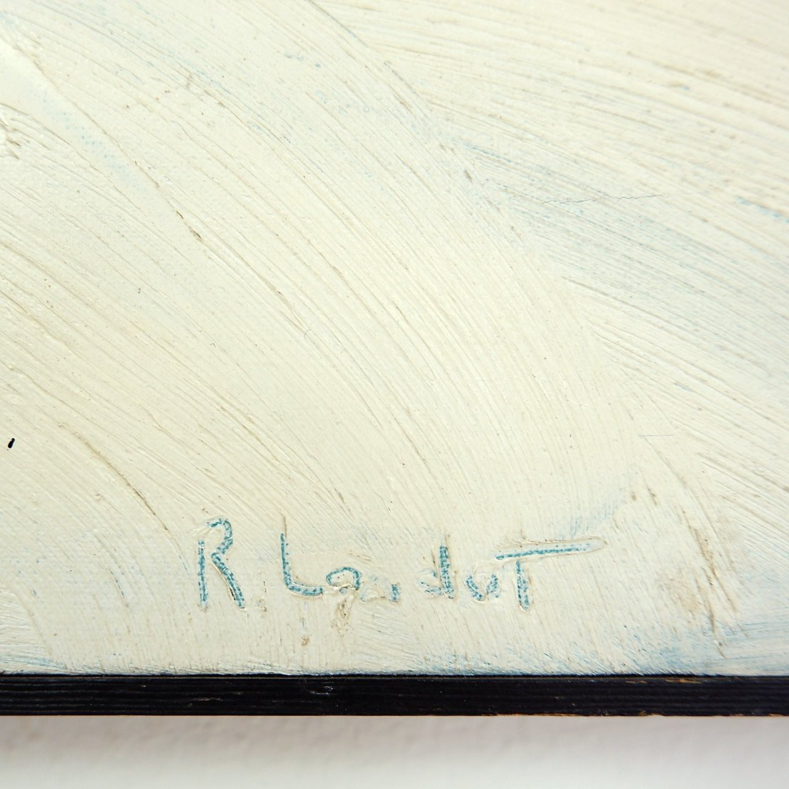 « La danse du temps » R. Londot, peinture sur toile - Belgique 1968-photo-7
